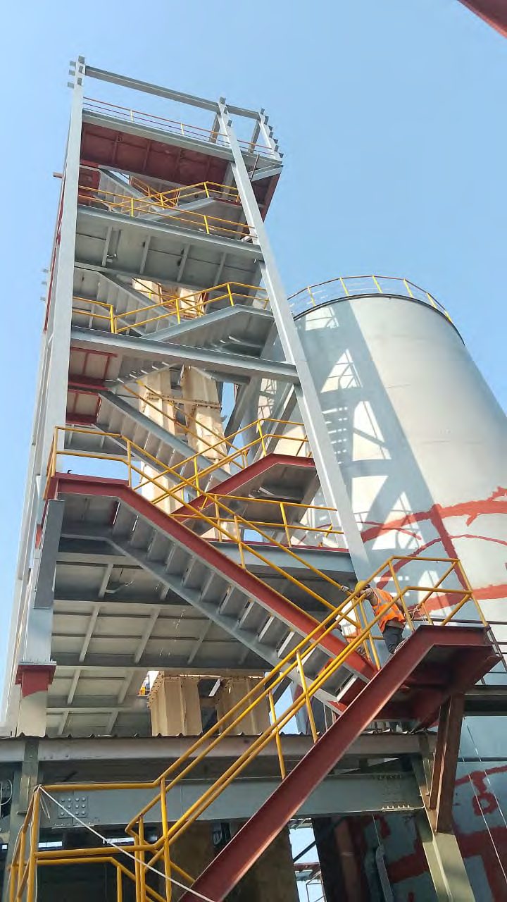 Silos, Cyclones, Ducts, Conveyor Galleries, Bridges & Bucket Elevators - Fabrication, Welding, Painting, Insulation & Installation